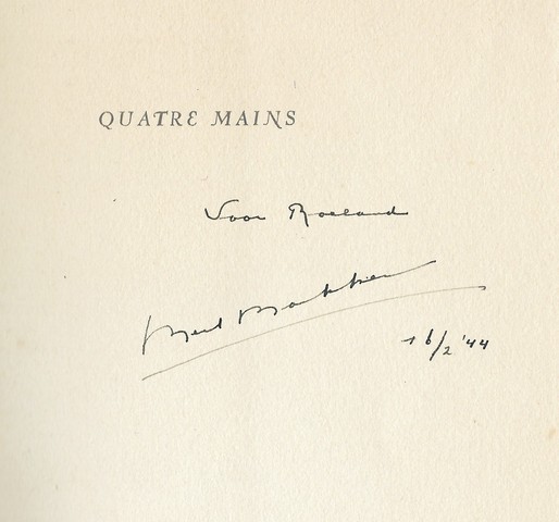 BAKKER, BERT (1912-1969) EN BAREND DE GOEDE (1915-1995) - Quatre Mains, Gedichten