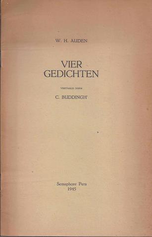 (BUDDINGH') AUDEN, W.H. ; VERTALING C. BUDDINGH' - Vier Gedichten