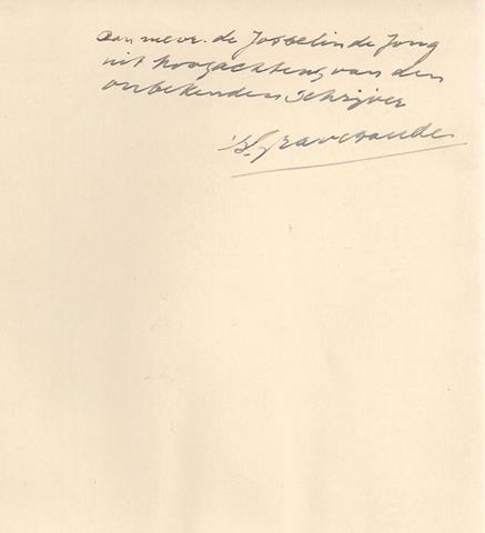 GRAVESANDE, G.H.'S - Verzen Uit Het Ziekenhuis