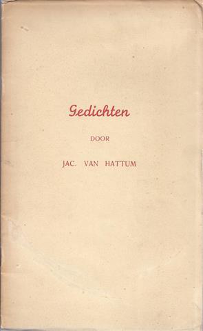 HATTUM, JAC. V. - Gedichten