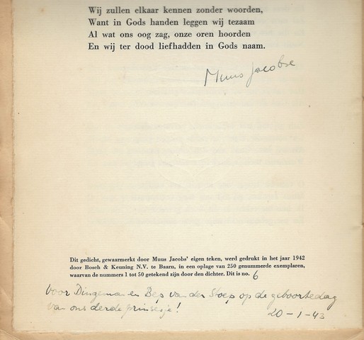 HEEROMA, K.H./ ONDER PS. MUUS JACOBSE (V.A. 1948 HOOGLERAAR LETTERKUNDE) - Het Grafboek