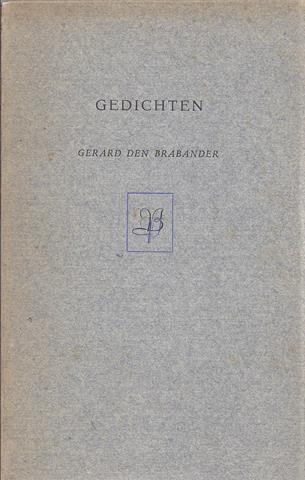 BRABANDER, GERARD DEN/ PS. VOOR JOFRIET, J.G. - Gedichten
