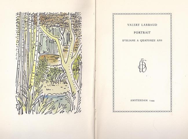 LARBAUD, VALERY - Portrait D'Eliane a Quatorze Ans