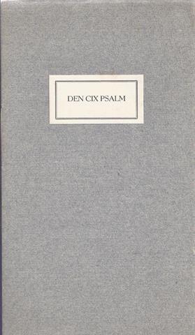 PHILIPS VAN MARNIX GENAEMT VAN SINT ALDEGONDE (OVERGESET WT DER HEBREISSCHER SPRAKE) - Een Psalm Davids Voir Den Oppersangmeester