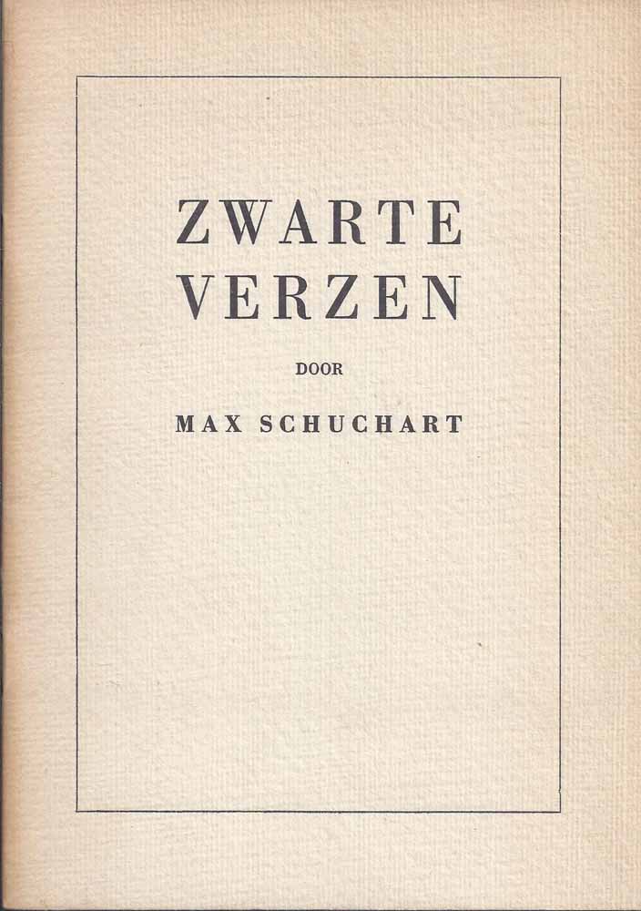 SCHUCHART, MAX - Zwarte Verzen