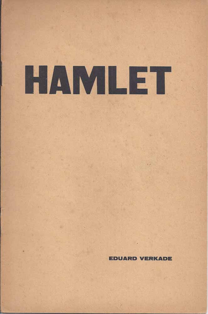 VERKADE, EDUARD - Shakespeare's Hamlet Als Leesdrama