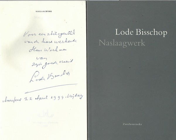 BISSCHOP, LODE (1921-2003) - Naslaagwerk