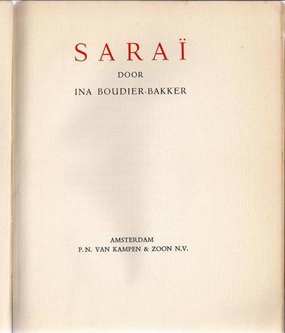 BOUDIER-BAKKER, INA - Sara