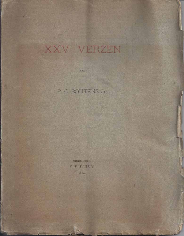 BOUTENS, P.C. JR. - XXV Verzen