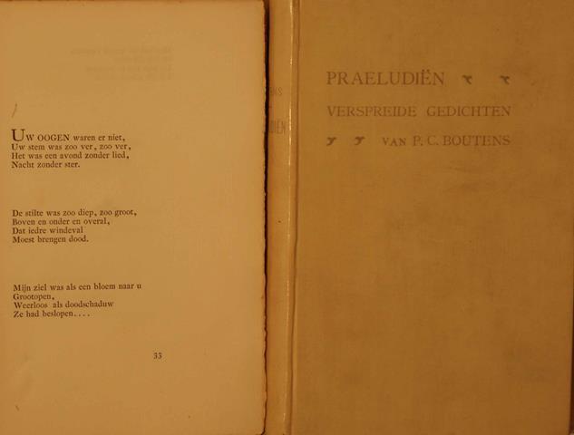 BOUTENS, P.C. - Praeludin, Verspreide Gedichten