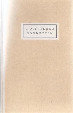 BREDERO, G.A. - Sonnetten