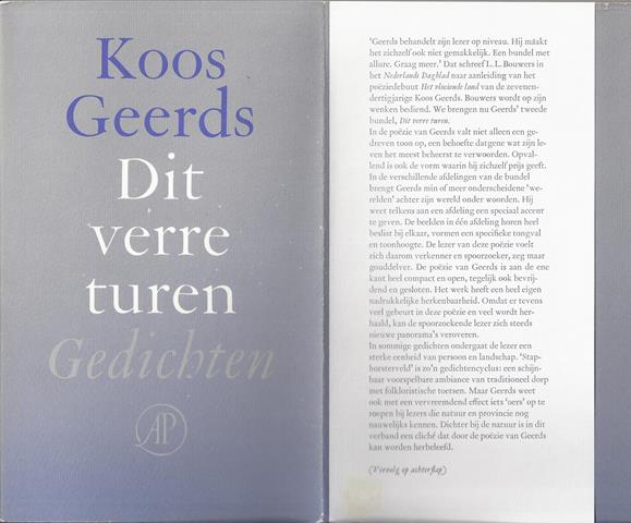 GEERDS, KOOS (1948) - Dit Verre Turen, Gedichten