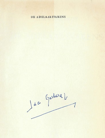 GERHARDT, IDA (1905-1997) - De Adelaarsvarens