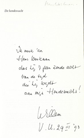 GRAFT, GUILLAUME VAN DER (1920-2010) - De Hondewacht