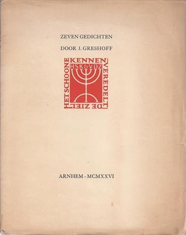 GRESHOFF, J. - Zeven Gedichten