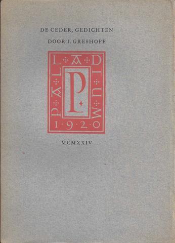 GRESHOFF, J. - De Ceder, Gedichten
