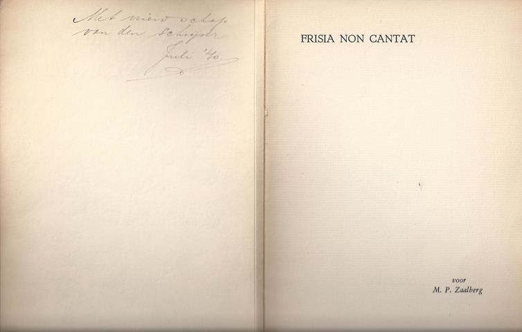 HATTUM, JAC.VAN - Frisia Non Cantat