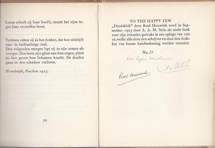 HOUWINK, ROEL - Doodsklok