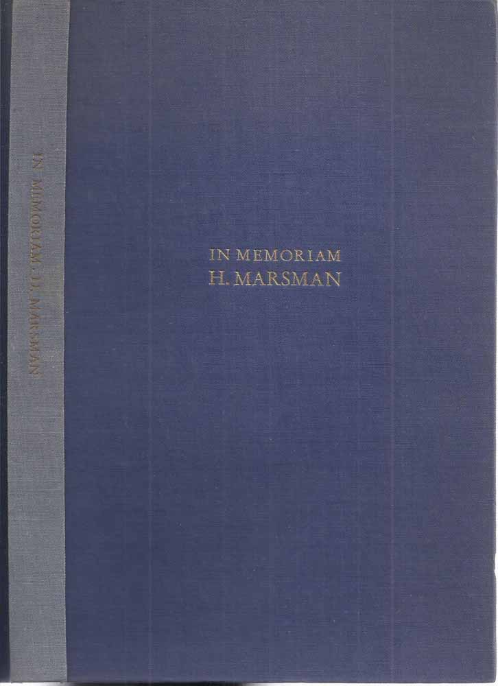 MARSMAN, H (OVER) - In Memoriam H. Marsman