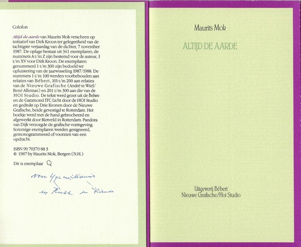 MOK, MAURITS (1907-1989) - Altijd Aarde