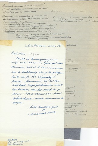MOK, MAURITS (1907-1989) - Handgeschreven Gedicht, Getypte En Een Handgeschreven Brief