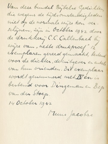 MUUS JACOBSE PS. VAN K.H.HEEROMA - Bijbelse Gedichten