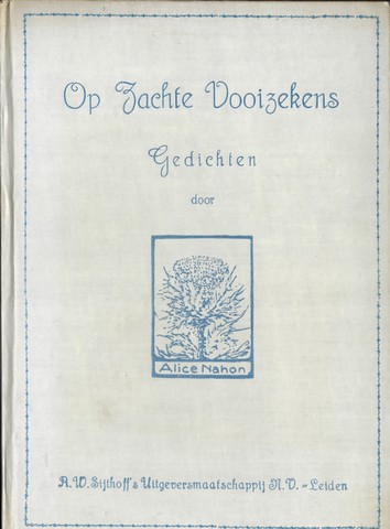 NAHON, ALICE (1896-1933) - Op Zachte Vooizekens