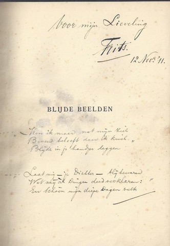 PORTIELJE, FRITS - Blijde Beelden, Verzen