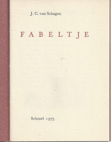 SCHAGEN, J.C. VAN - Fabeltje