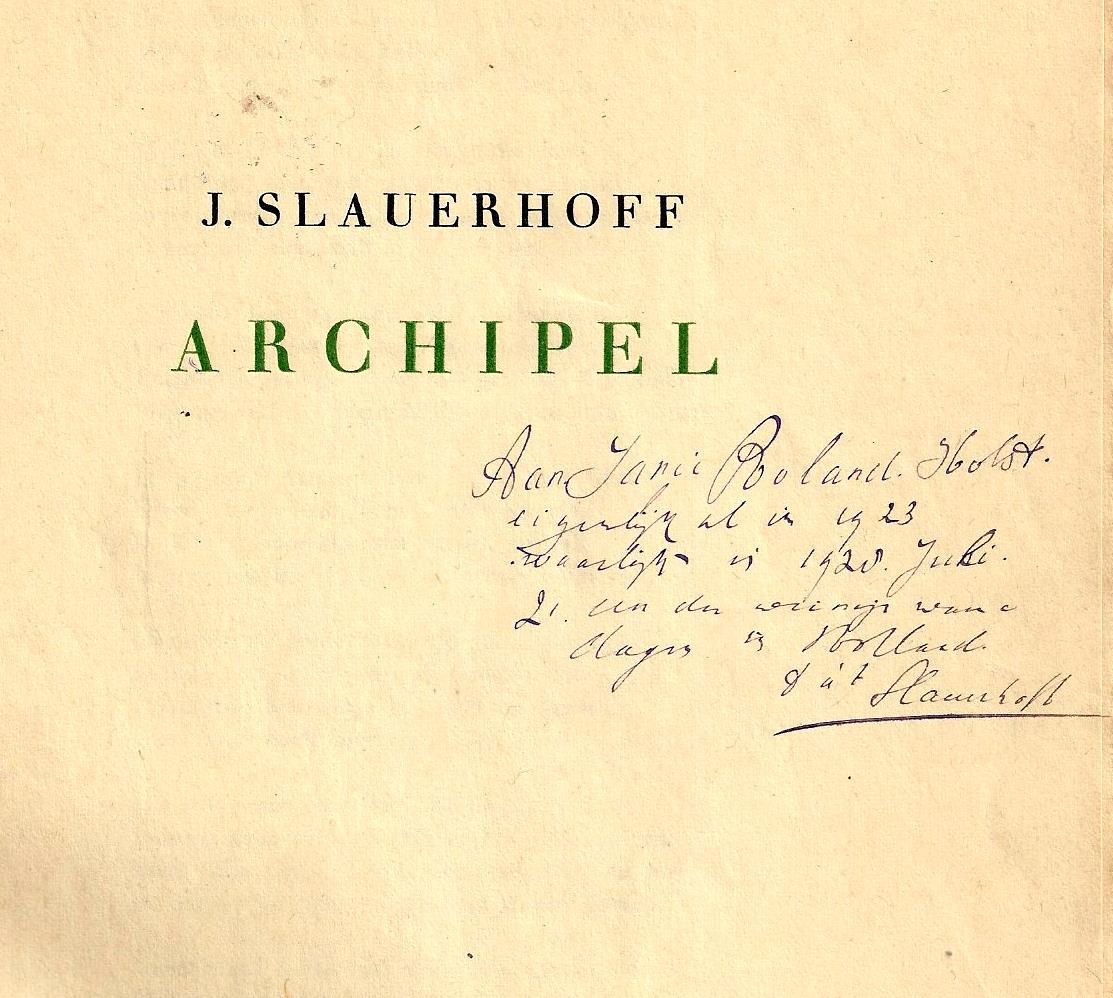 SLAUERHOFF, J. (1898-1936) - Archipel (Gedichten)