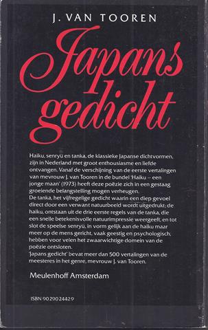 TOOREN, J.VAN (VERT.) - Japans Gedicht, de Mooiste Haiku, Senryu En Tanka