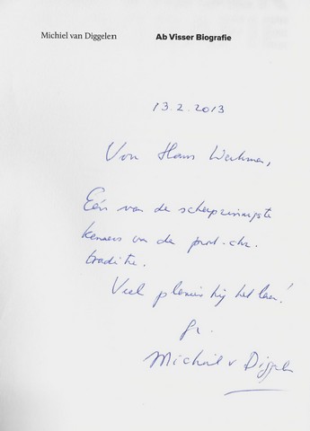 VISSER, AB (1913-1982) OVER; DOOR MICHIEL VAN DIGGELEN - Ab Vissser Biografie