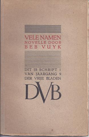 VUYK, BEB - Vele Namen, Novelle