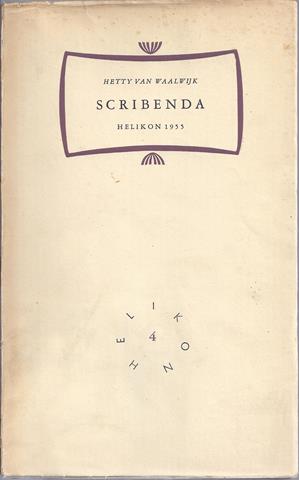 WAALWIJK, HETTY VAN - Scribenda, Gedichten