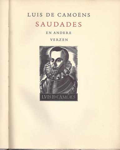 CAMONS, LUIS DE (1524-1580) - Saudades En Andere Verzen