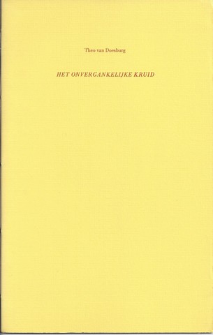DOESBURG, THEO VAN - Het Onvergankelijke Kruid