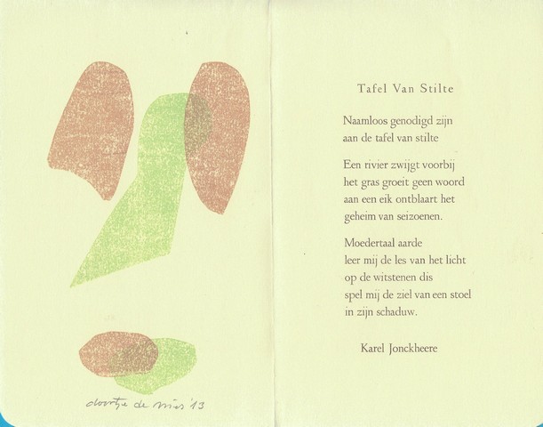 JONCKHEERE, KAREL (1906-1993) - Tafel Van Stilte