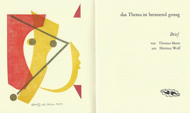 MANN, THOMAS (1875-1955) - Brief, Das Thema Ist Brennend Genug