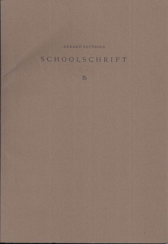 NIJENHUIS, GERARD (1932) - Schoolschrift Tien Sonnetten