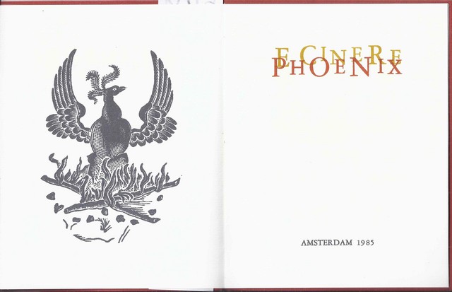NIJLEN, JAN VAN - E Cinere Phoenix Met Engelse Vertaling Door H.G. Liebentrau