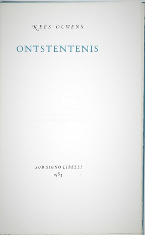OUWENS, KEES (1944-2004) - Ontstentenis