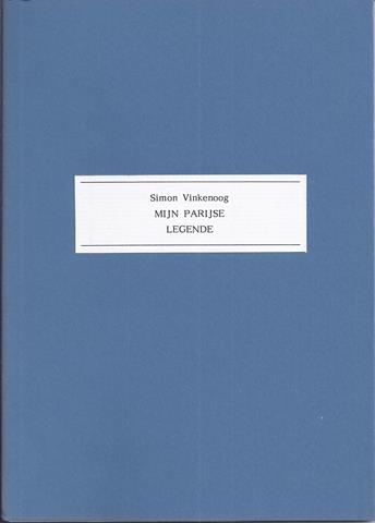 SJAALMANPERS; SIMON VINKENOOG (1928-2009) - Mijn Parijse Legende
