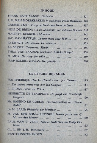AAFJES, KAMPHUIS, KELK, ROMIJN EN G.SMIT, RED. - Ad Interim, Maandblad Voor Letterkunde
