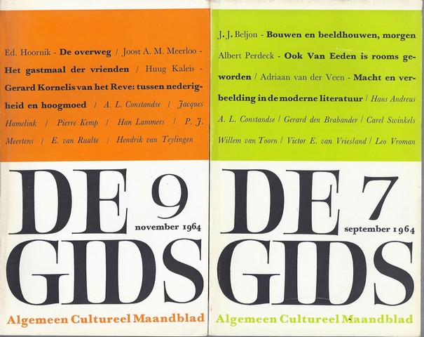 HOORNIK, ED., A.DE FROE, BERT VOETEN RED. EN K.LEKKERKERKER SECR. - De Gids; Jrg. 127 Compleet