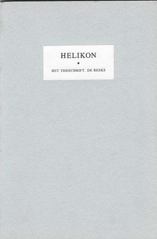 DIJK, C.VAN - Helikon , Het Tijdschrift de Reeks