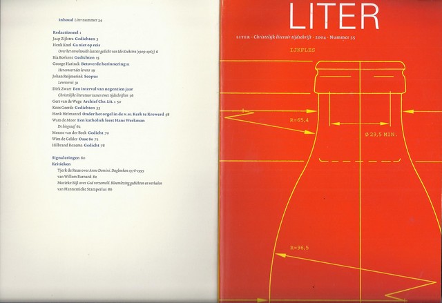 ZWART, DIRK EN G.V.D.WEGE, S.V.D.GAAUW, GERDA V.D.HAAR, M.BIJL-VAN DAALEN, HENK KNOL, REDACTIE - Liter Christelijk Literair Tijdschrift, Jaargang 7 Compleet in 5 Nummers