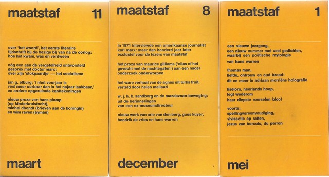 MARTIN ROS EN GERRIT KOMRIJ, RED. - Maatstaf