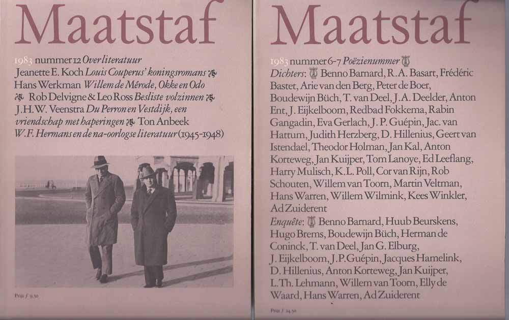 KOMRIJ, GERRIT EN HARRY G.M.PRICK, MARTIN ROS, BART TROMP, H.ROMIJN MEIJER, TH.SONTROP, KOEN KOCH, ETHEL PORTNOY, RED. - Maatstaf