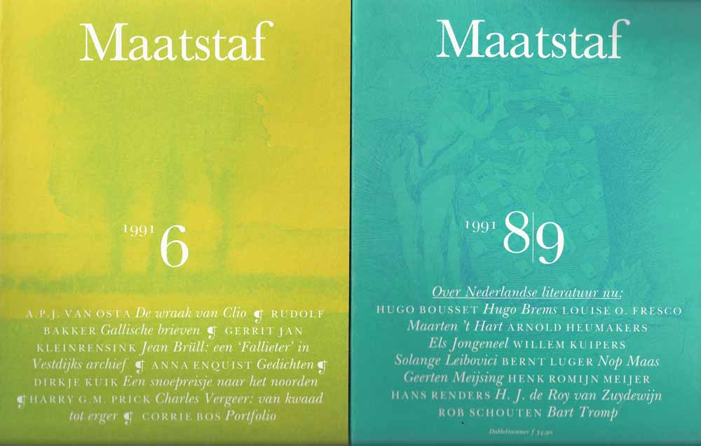 KOMRIJ, GERRIT EN HARRY G.M.PRICK, MARTIN ROS, H.ROMIJN MEIJER, TH.SONTROP, KOEN KOCH, ETHEL PORTNOY, ROB SCHOUTEN EN BART TROMP, PETER DE BOER, RED. - Maatstaf