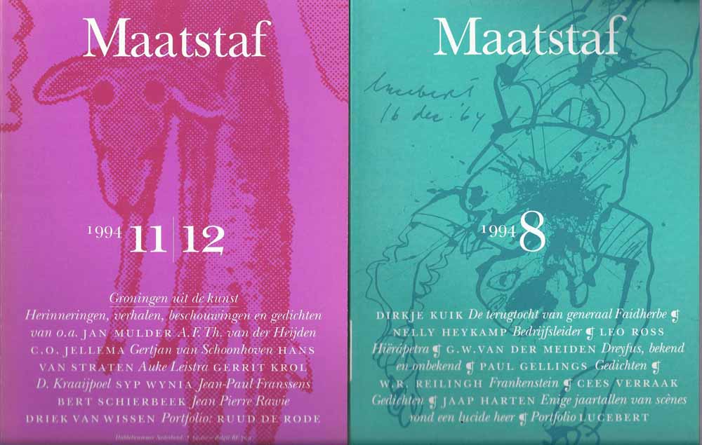 KOMRIJ, GERRIT EN HARRY G.M.PRICK, MARTIN ROS, H.ROMIJN MEIJER, KOEN KOCH, ETHEL PORTNOY, ROB SCHOUTEN EN BART TROMP, PETER DE BOER, RED. - Maatstaf